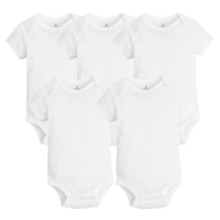 5 PCS/LOT Newborn Baby Clothing 2023 Summer Sleeveless Baby Boy Girl Clothes 100% Cotton White Kids Baby Bodysuits & Jumpsuits