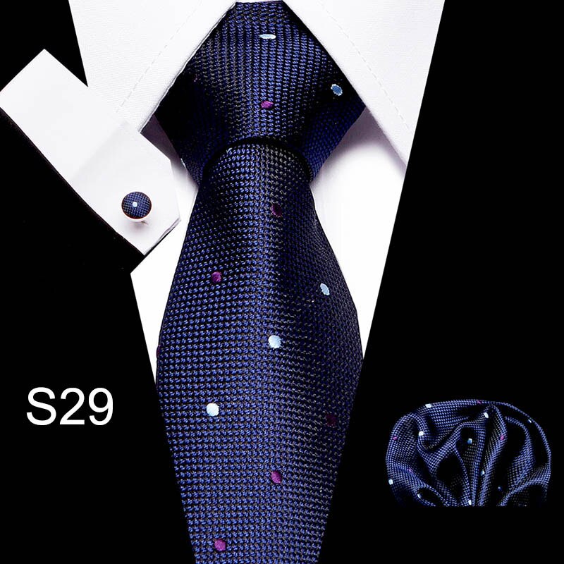 Fashion Business Silver Plaid Silk Men's Tie NeckTie 7.5cm Ties for Men Formal Luxury Wedding Quality Gravata group tie