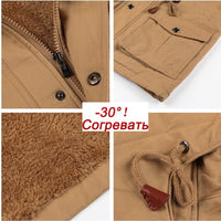 Men&#39;s Winter Fleece Jacket Coats Thick Warm Casual Parkas Military Jackets Men jaquetas masculina inverno Hooded Overcoat 5XL