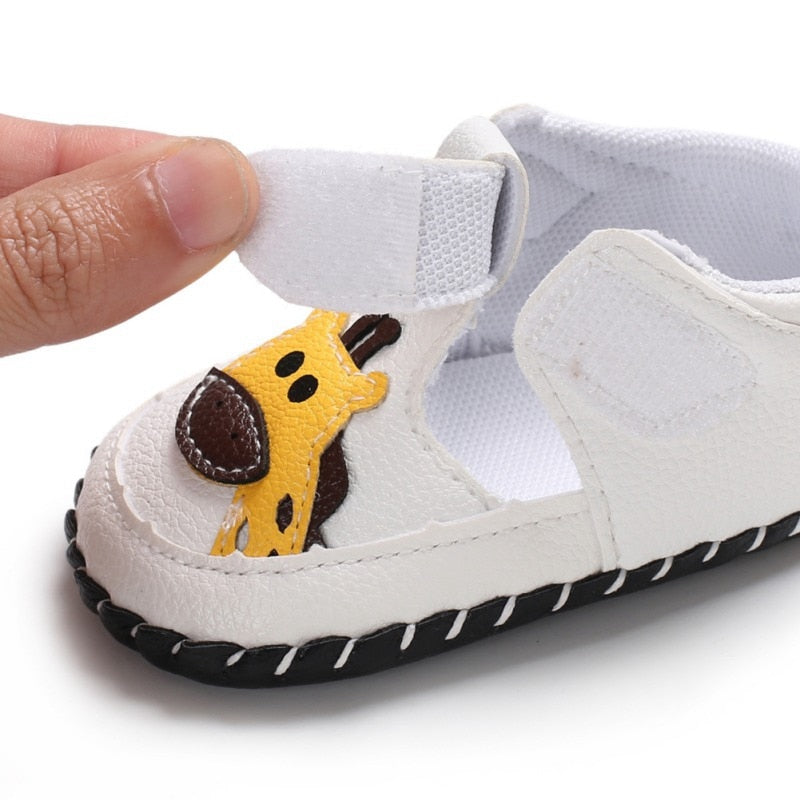 Fashion Newborn Baby Boys Shoes Cartoon Giraffes Print Cute Spring&Summer Boys Girls Shoes First Walkers 0-18M