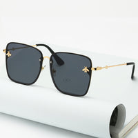 2023 New Fashion Lady Oversize Rimless Square Bee Sunglasses