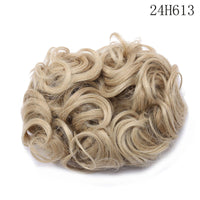 HAIRRO Large Comb Clips In Curly Hair Extension Synthetic Hair Pieces Chignon Women Updo Cover Hairpiece Extension Hair Bun