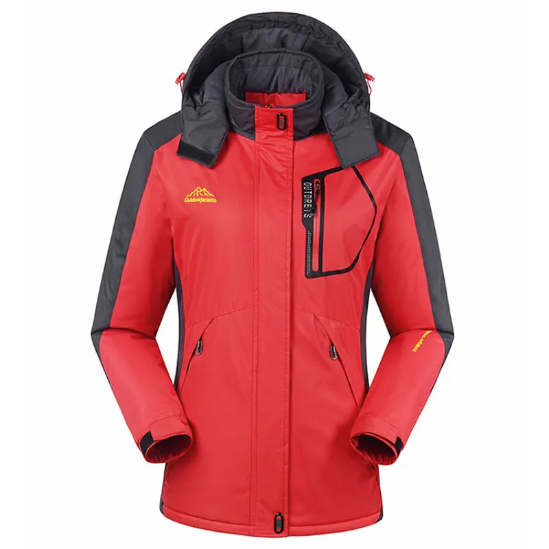 Outdoor Winter Women Skiing Jackets Snowboarding Jacket Colorful Windproof Breathable Ski Hiking Jackets Girls Warm Coat -30 Deg