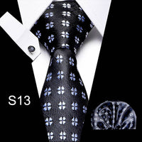 Fashion Business Silver Plaid Silk Men's Tie NeckTie 7.5cm Ties for Men Formal Luxury Wedding Quality Gravata group tie