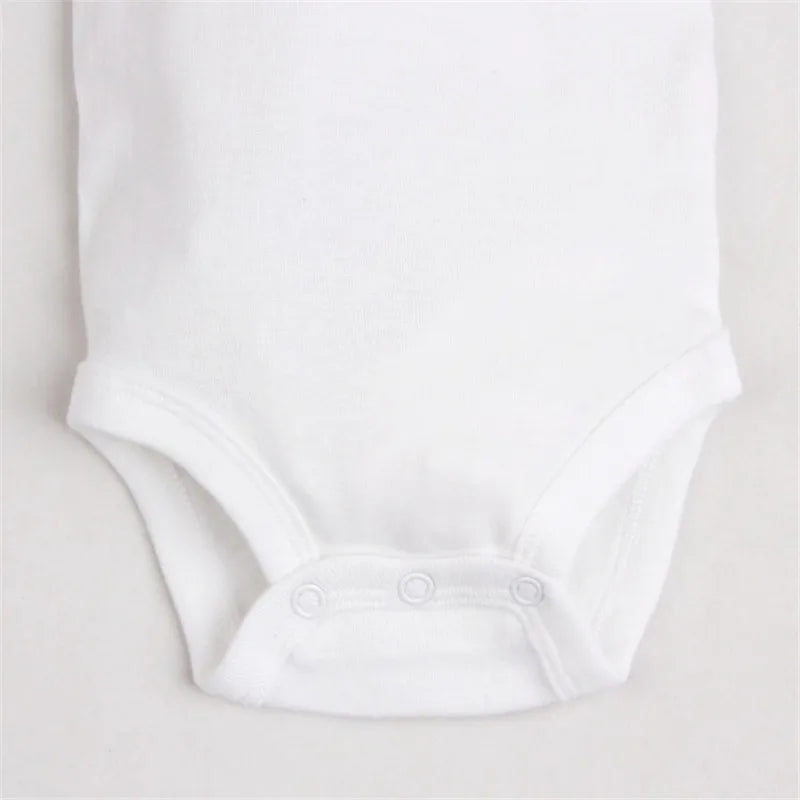 5 PCS/LOT Newborn Baby Clothing 2023 Summer Sleeveless Baby Boy Girl Clothes 100% Cotton White Kids Baby Bodysuits & Jumpsuits