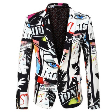 2022 New Men's Fashion Suit Party Coat Casual Slim Fit Blazer Jacket Men