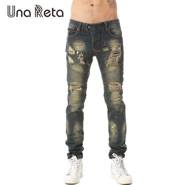 Men Jeans Spring Autumn New Fashion casual slim Men's Jeans Hip-hop Hole Design Denim Trousers Man Streetwear