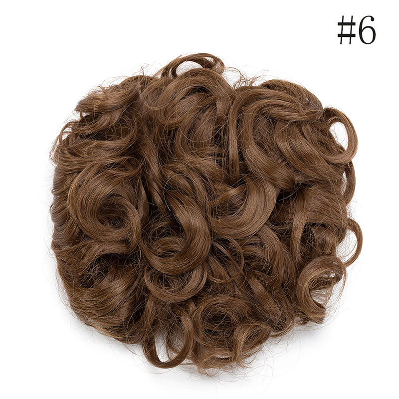 HAIRRO Large Comb Clips In Curly Hair Extension Synthetic Hair Pieces Chignon Women Updo Cover Hairpiece Extension Hair Bun