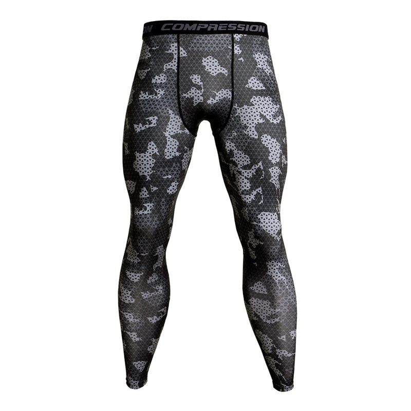 Men&#39;s Fitness Running Tights Gym training pants Camouflage Tracksuit Compression pants Jogging clothing leggings rashgard men