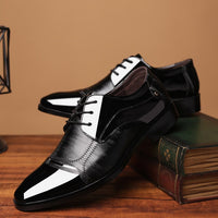 Leather Shoes Pointed Men Ballroom Dance Bureau Dress Shoes Man Baita Wedding Shoes Latin Prom Sports Dance Shoes Large Size