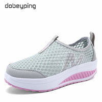 Spring Summer Shoes Woman Breathable Breathable Mesh Flat Platform Women Shoes Slip On Women's Loafers Swing Wedges Ladies Shoe