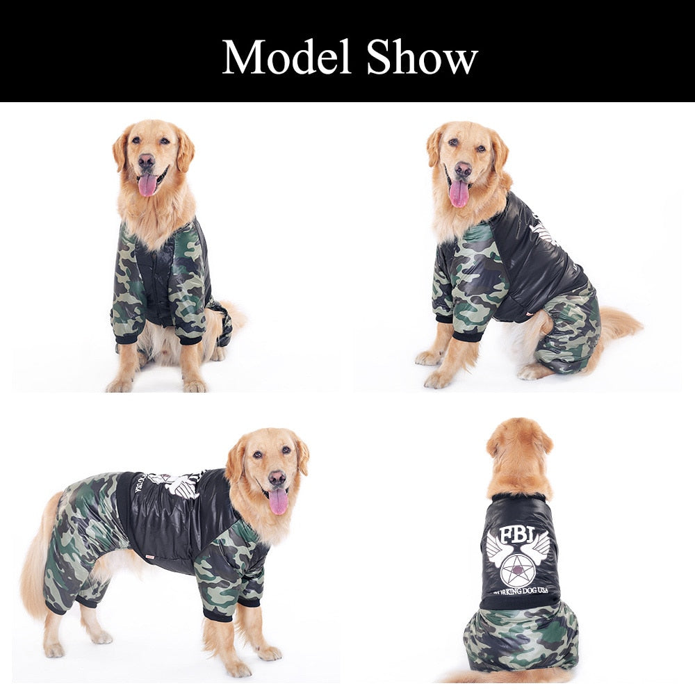 HOOPET New Pet Dogs Clothes Warm Cotton Leisure Style Autumn Winter Jacket Four Legs Large Dog