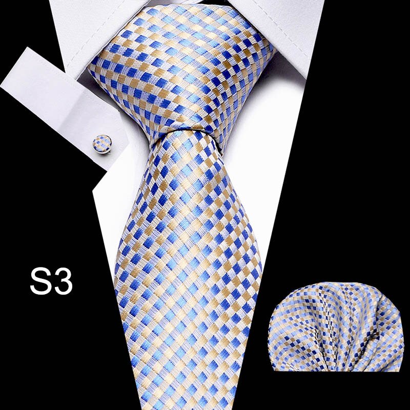 Fashion Business Silver Plaid Silk Men's Tie NeckTie 7.5cm Ties for Men Formal Luxury Wedding Quality Gravata group tie