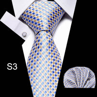 Fashion Business Silver Plaid Silk Men's Tie NeckTie 7.5cm Ties for Men Formal Luxury Wedding Quality Gravata group tie