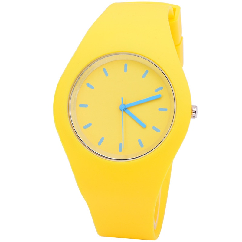 Woman Fashion Casual Silicone Strap quartz watch Candy-colored Jelly watch Ladies Fashion Dress Quartz Wristwatch Female Watch