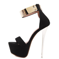 Sexy Ankle Strap Heels Platform Sandals Party Shoes For Women Wedding Pumps 16cm High Heels