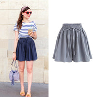 Summer Women Shorts High Waist Loose Chiffon Shorts Female Slacks Female Shorts 8001