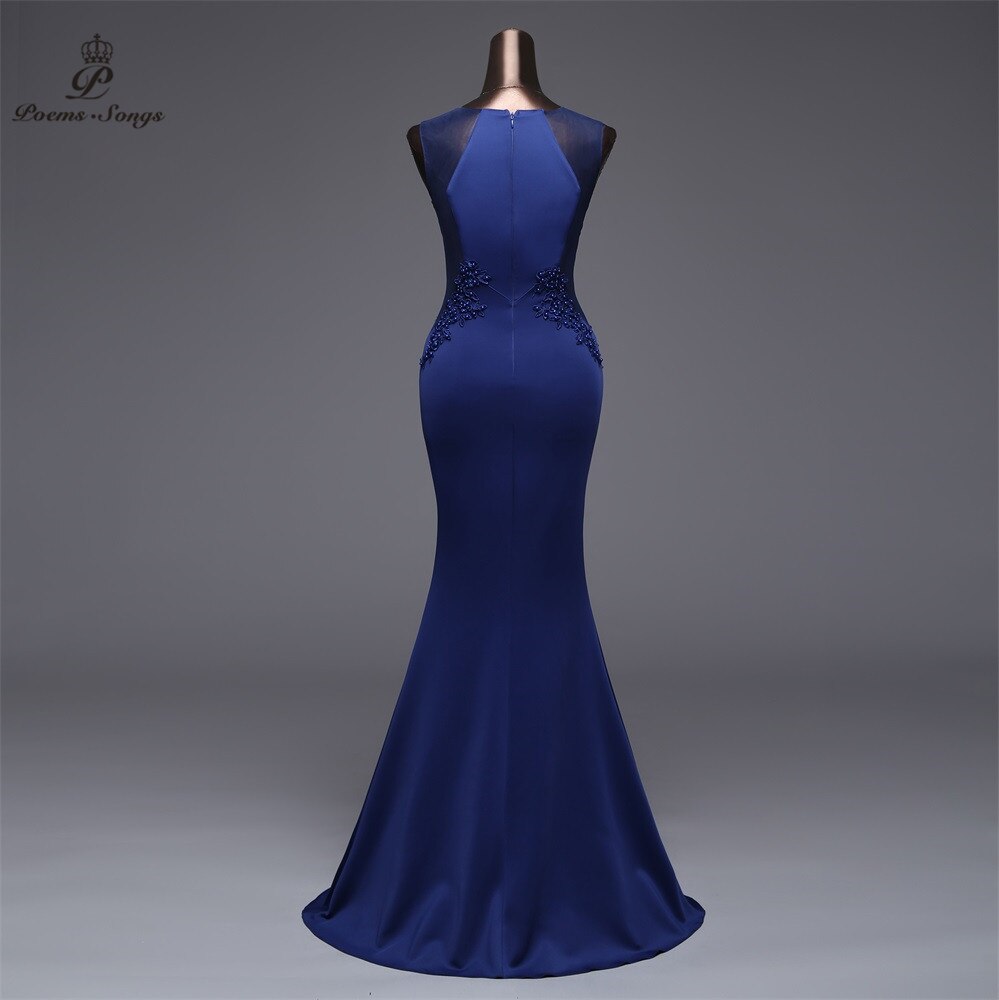 Poems Songs New Simple Mermaid  Evening Dress prom gowns Formal Party dress vestido de festa Elegant Vintage robe longue