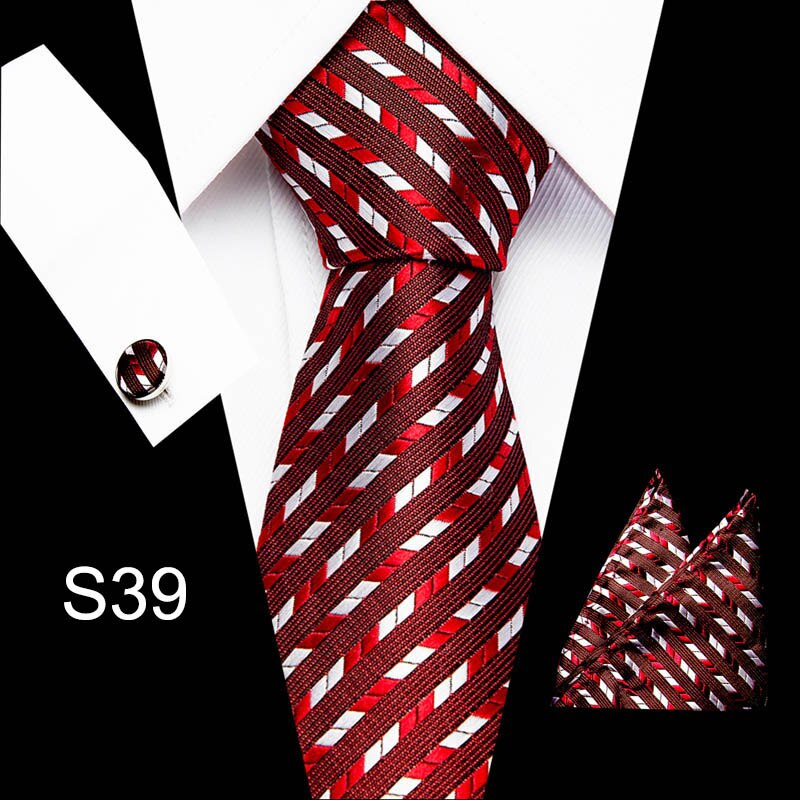 Fashion Business Silver Plaid Silk Men's Tie NeckTie 7.5cm Ties for Men Formal Luxury Wedding Quality Gravata group tie