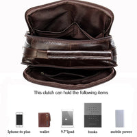 WESTAL Men&#39;s Bag Genuine Leather Designer Men&#39;s Shoulder Bags Crossbody Bags for Men Messenger Bag Men Leather Handbag Male 8870