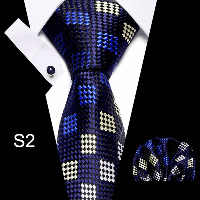 Fashion Business Silver Plaid Silk Men's Tie NeckTie 7.5cm Ties for Men Formal Luxury Wedding Quality Gravata group tie