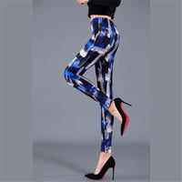 Sexy Printed Pants Fitness Leggins Elastic Casual Women Sexy Leggings Push Up High Waist Trousers