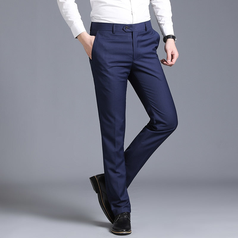 Men Suit Pants 2022 Mens Thin Dress Pants Straight Business Office Trousers Man Formal Pants Classic Male Pantalon Hombre 38