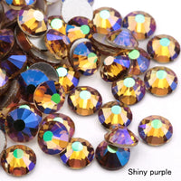 SS16 SS20 SS30 Glitter Rhinestone Crystal AB Non Hot Fix Flat back Rhinestone Apparel for Nail Art Fabric Garment