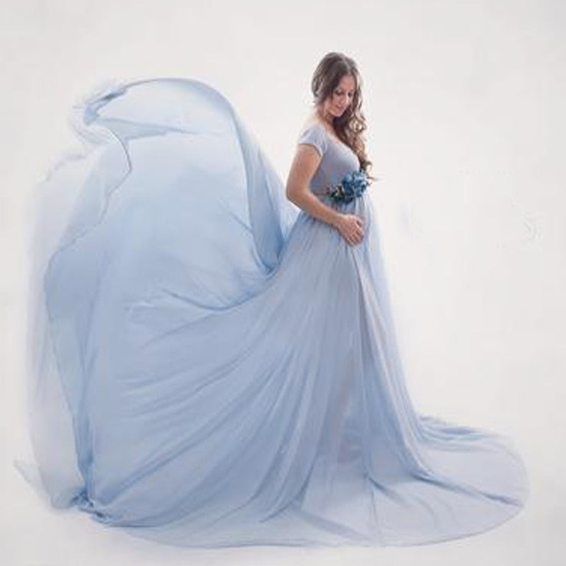 Chiffon Maternity Photography Props Dresses Sexy Pregnancy Dress Clothes For Pregnant Women Maxi Maternity Gown For Photo Shoots