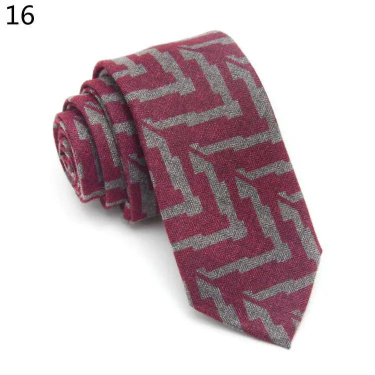 Fashion Men's Colourful Tie Cotton Formal Classic Plaid Ties Necktie Narrow Slim Skinny Cravate Narrow Thick Neckties For Man