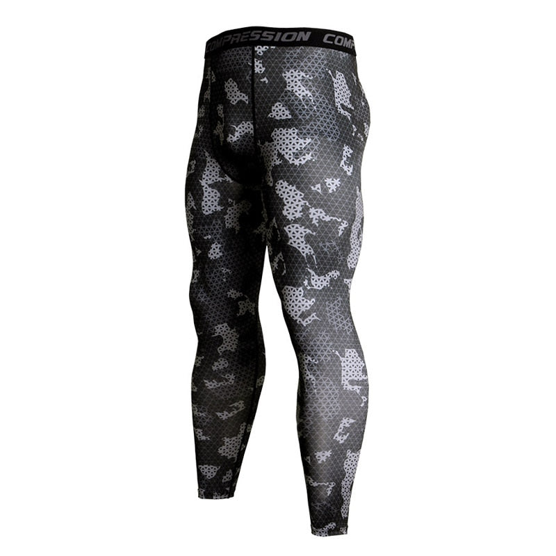 Men&#39;s Fitness Running Tights Gym training pants Camouflage Tracksuit Compression pants Jogging clothing leggings rashgard men