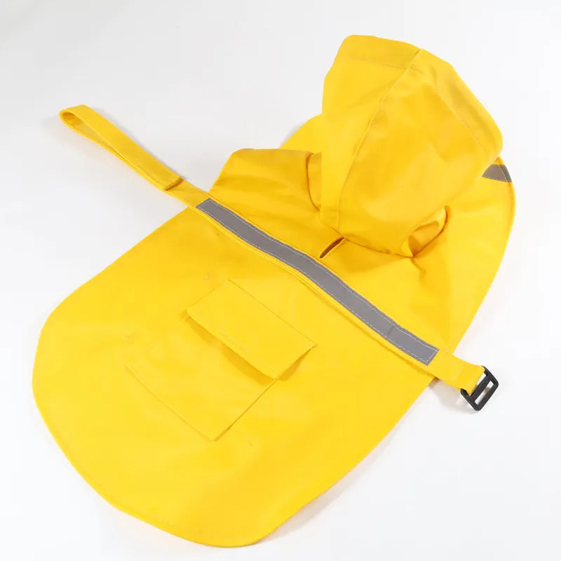 Reflective Tape Dog Raincoat Large Pet Coat Pets Clothes Dog Raincoat Teddy Bear Big Dog RainCoat Puppy Raincoat XS-XXXL