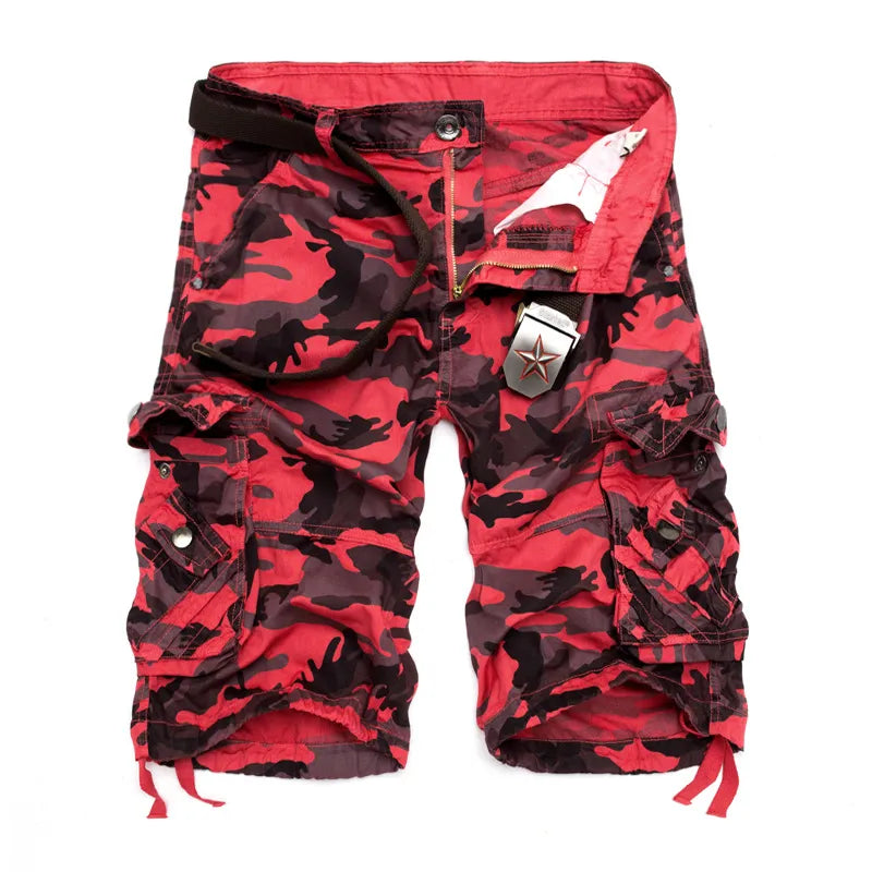 US Size 2024 New Camouflage Loose Cargo Shorts Men Cool Summer Military Camo Short Pants Homme Cargo Shorts