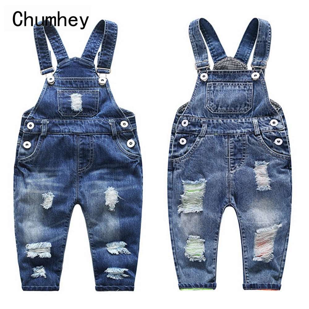 1-5T Kids Jeans Baby Rompers Spring Boys Girls Overalls Bebe Jumpsuit Pants Toddler