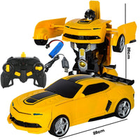 2.4Ghz Induction Transformation Robot Car 1:14 Deformation RC Car Toy led Light Electric Robot Models fightint Toys  Gifts