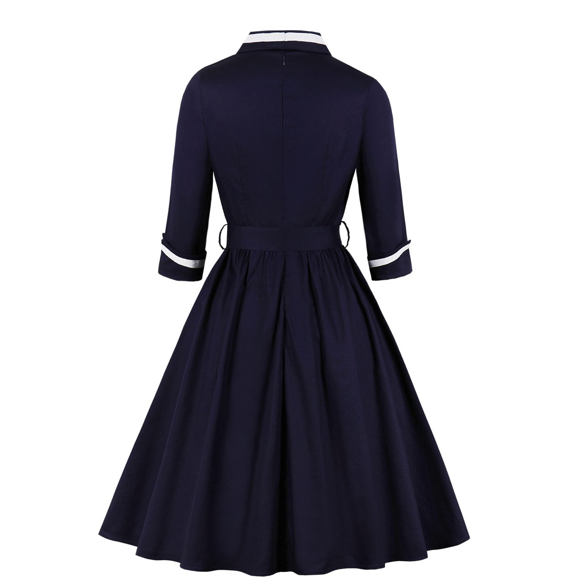 Sexy Big Size 4XL 3XL Autumn Women Retro Dress 50s 60s Vintage Dresses