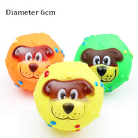 1pcs Diameter 6cm Squeaky Pet Dog Ball Toys for Small Dogs Rubber Chew Puppy Toy