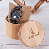 BOBO BIRD Top Luxury Wood Watches Men Quartz Wristwatch Timepiece New Design Best relogio masculino In Gift Box L-R14