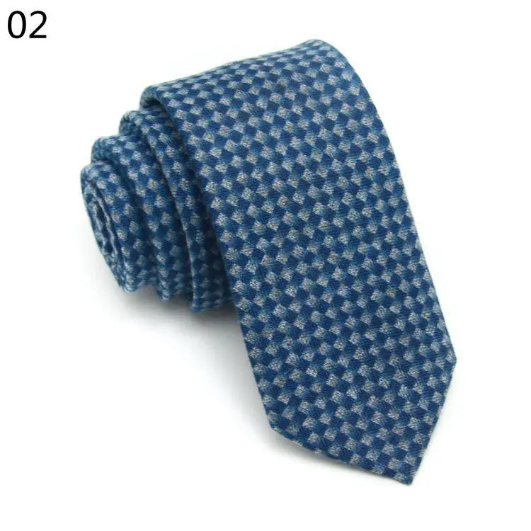 Fashion Men's Colourful Tie Cotton Formal Classic Plaid Ties Necktie Narrow Slim Skinny Cravate Narrow Thick Neckties For Man