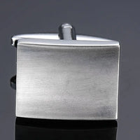 Classic design men's French shirt cuff button high quality copper silvery metallic Black Enamel CuffLinks