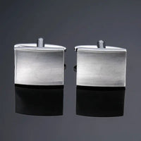 Classic design men's French shirt cuff button high quality copper silvery metallic Black Enamel CuffLinks