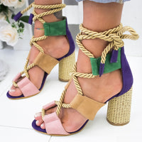 Women Sexy Pumps Lace Up High Heels Women Gladiator Sandals For Party Wedding Shoes