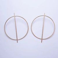 New Fashion Exaggerated Big Circle Round Drop Earrings for Women Studs Gold Color Ear Club Party Jewelry Punk Oorbellen