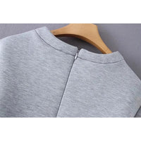 2018 Autumn Winter Women Cotton Gray Sweatshirts Female Heart Deisgn Fashion Pullover Jacket Womens Long Sleeve Tops Clothes