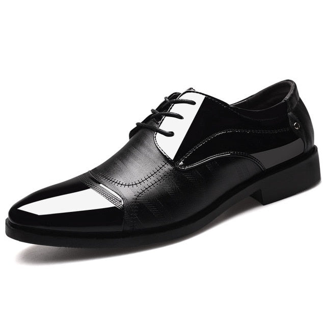 Leather Shoes Pointed Men Ballroom Dance Bureau Dress Shoes Man