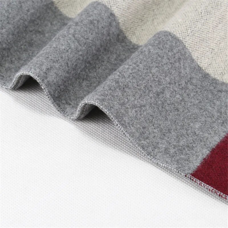 Fashion Design Casual Scarves Winter Women  Men's Thicken Cashmere Scarf Luxury Brand High Quality Warm Scarves Men