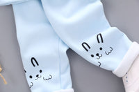 Kids Pajama Sets 1- 3Y Baby Girl Cotton Pajamas Winter Warm Underwear Thermal Clothes Thicken Children Clothing Girls Clothes