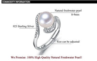 ZHBORUINI 2019 Fashion Pearl Ring Natural Freshwater Pearl Jewelry Zircon Ring 925 Sterling Silver Jewelry For Women Gift