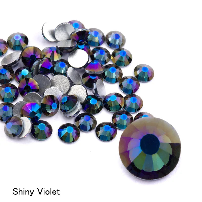 SS16 SS20 SS30 Glitter Rhinestone Crystal AB Non Hot Fix Flat back Rhinestone Apparel for Nail Art Fabric Garment