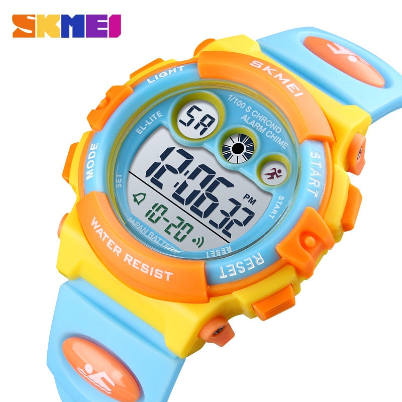 SKMEI Brand Sport Children Watch Waterproof LED Digital Kids Watches Luxury Electronic Watch for Kids Children Boys Girls Gifts